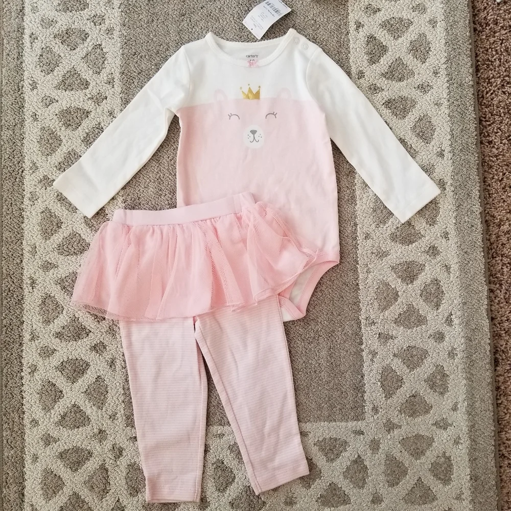 Carter's 3-Piece Outfit Tutu Cute 18 Months